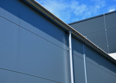 Completed Gutter System on Commercial Building